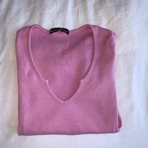 Brandy Melville Pink Ripped Top